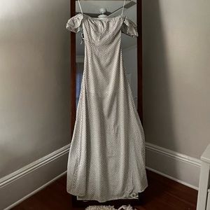 Ressa’s Boutique - White with Black Polka Dot - Rayon & Polyester - Maxi